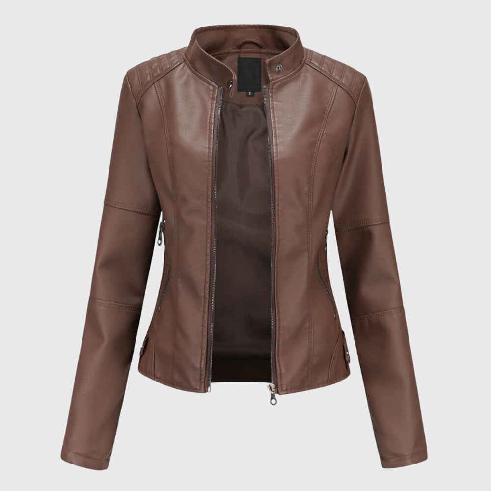 Giorgina | Elegante Leren Jas voor Dames