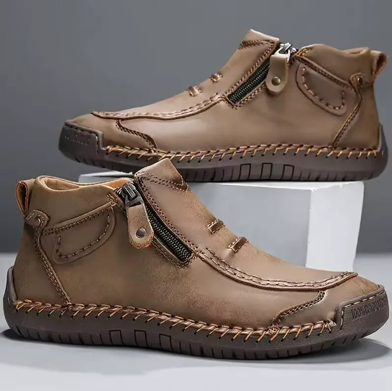 Chris | Bruine casual schoenen met rits