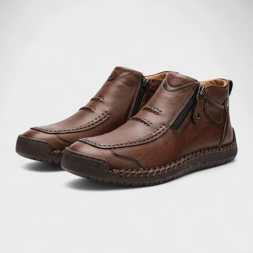 Chris | Bruine casual schoenen met rits