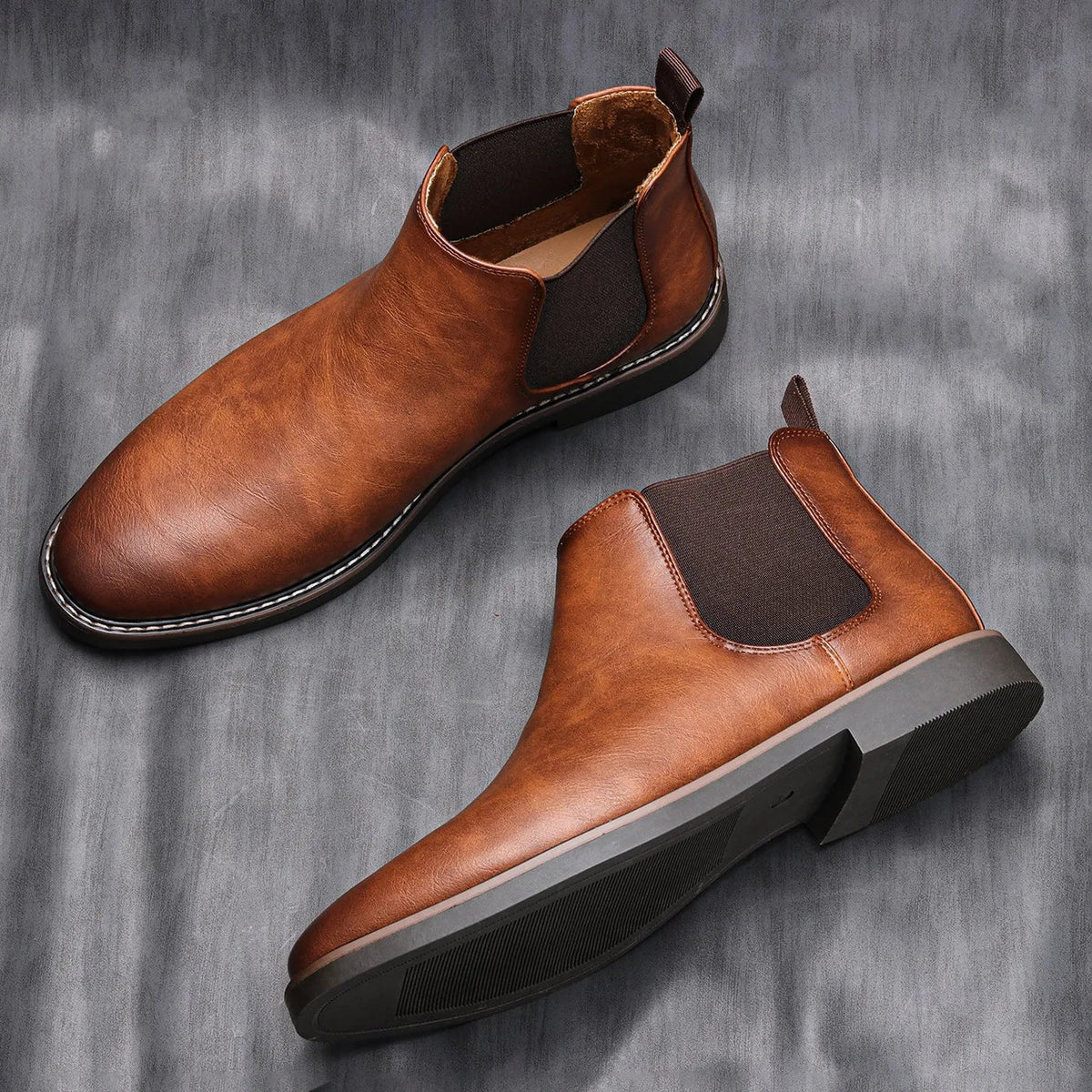 Christiaan | Bruine klassieke chelseaboots
