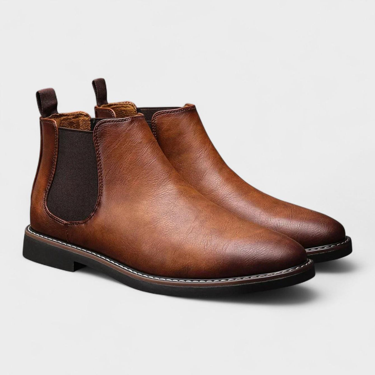Christiaan | Bruine klassieke chelseaboots