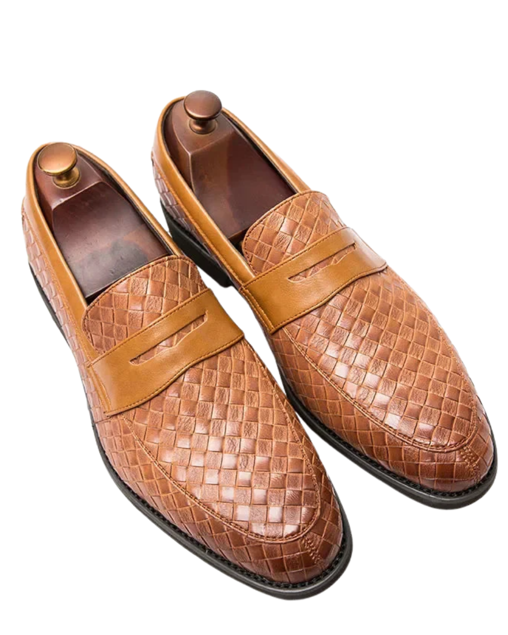 Clemens | Penny loafers van gevlochten leer