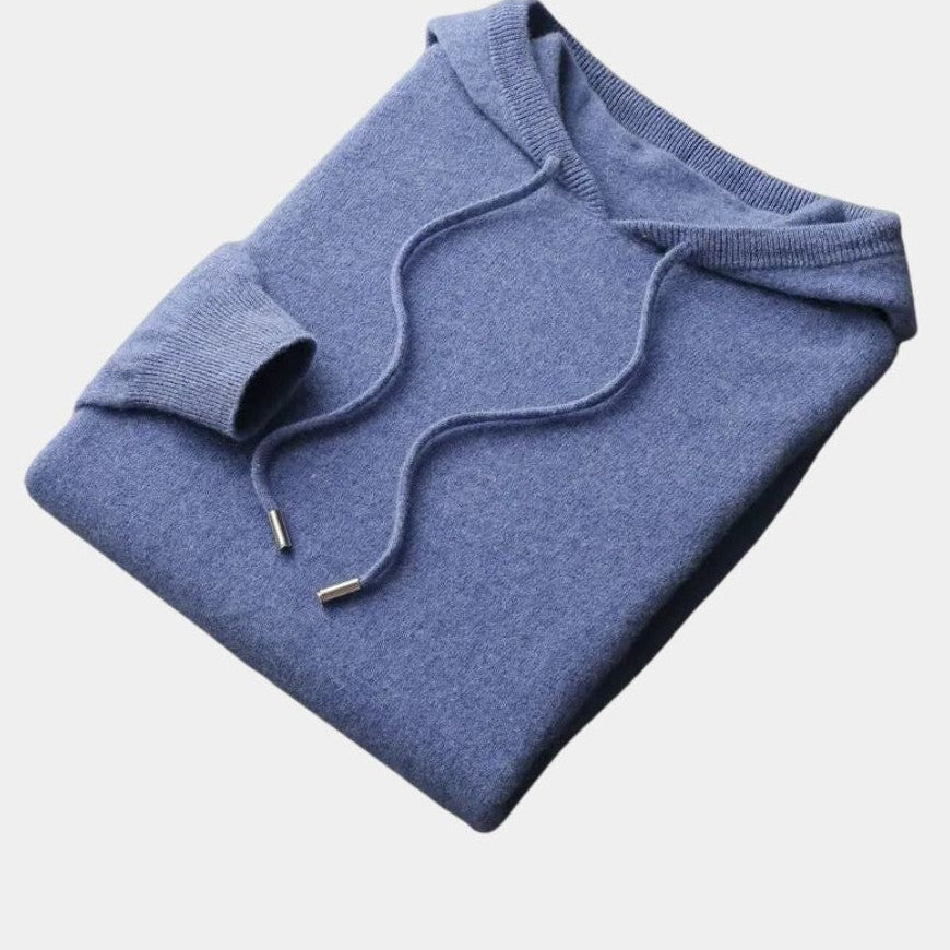 Cobus | Beige gebreide hoodie