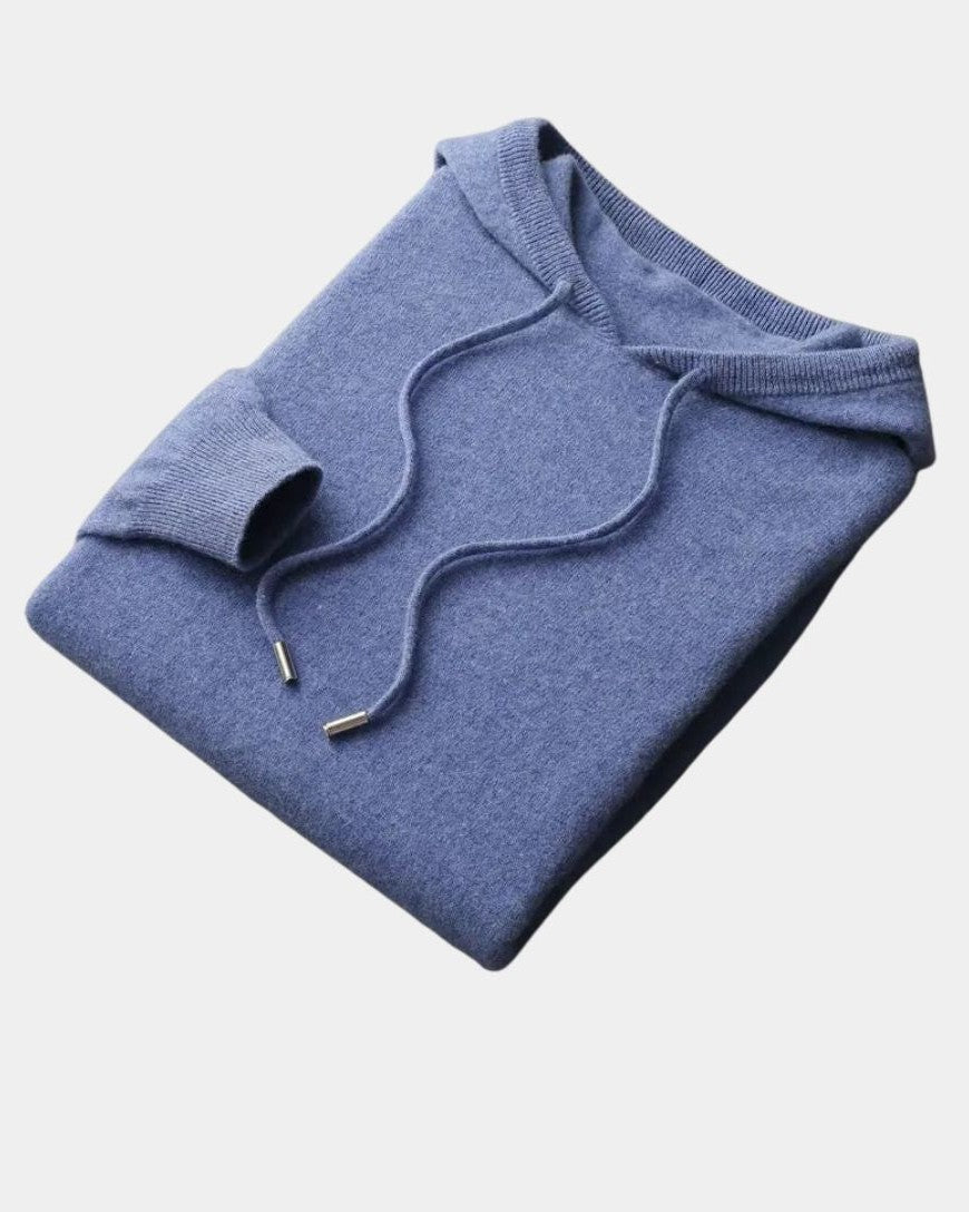 Cobus | Beige gebreide hoodie