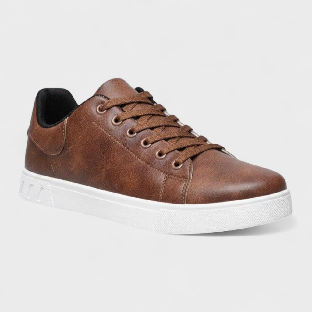 Dennis | Bruine lage sneakers