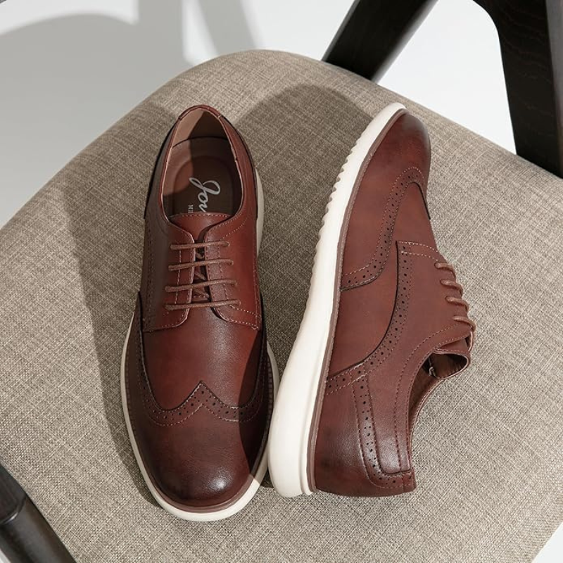 Dion | Bruine brogue-veterschoenen