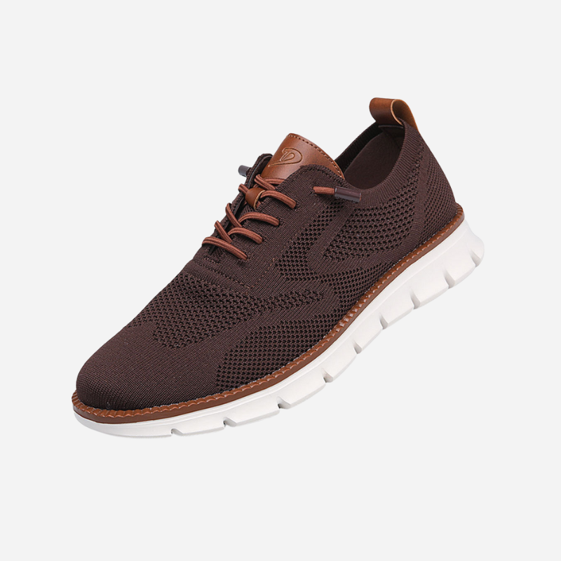 Dirck | Crèmekleurige gebreide sneakers