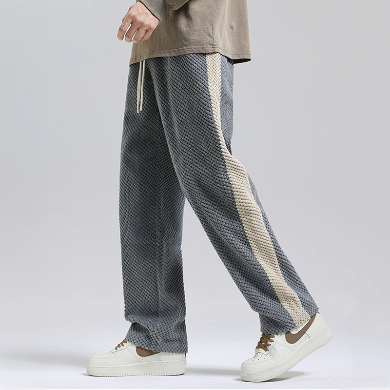 Charlie | Ribcord joggingbroek met zijstreep