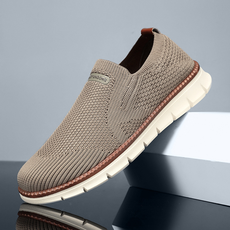 Emile | Zwarte gebreide instapsneakers