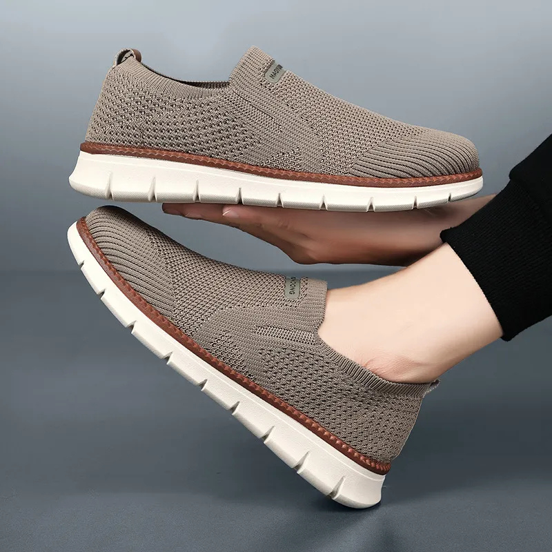 Emile | Zwarte gebreide instapsneakers