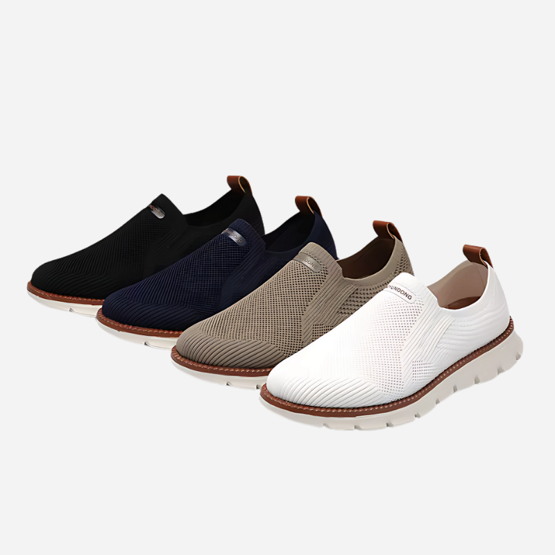 Emile | Zwarte gebreide instapsneakers