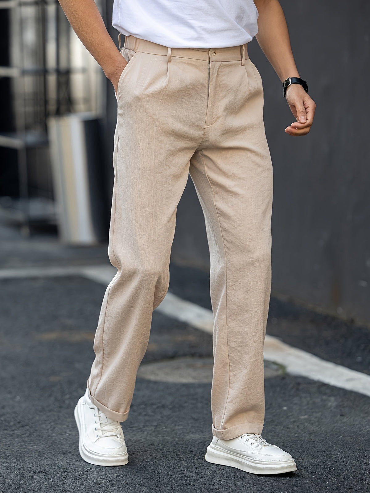 Frederick | Beige ribcord broek