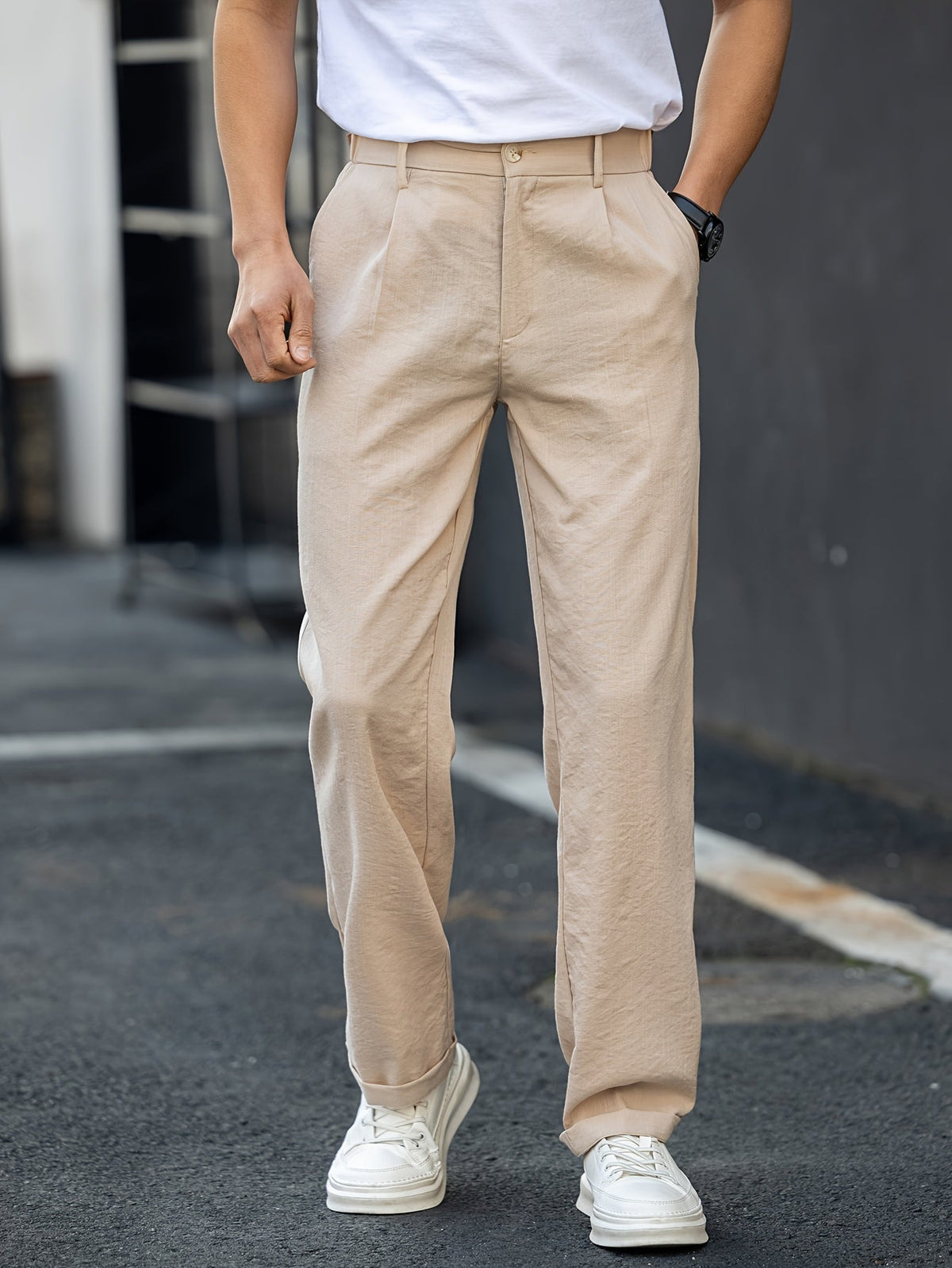 Frederick | Beige ribcord broek