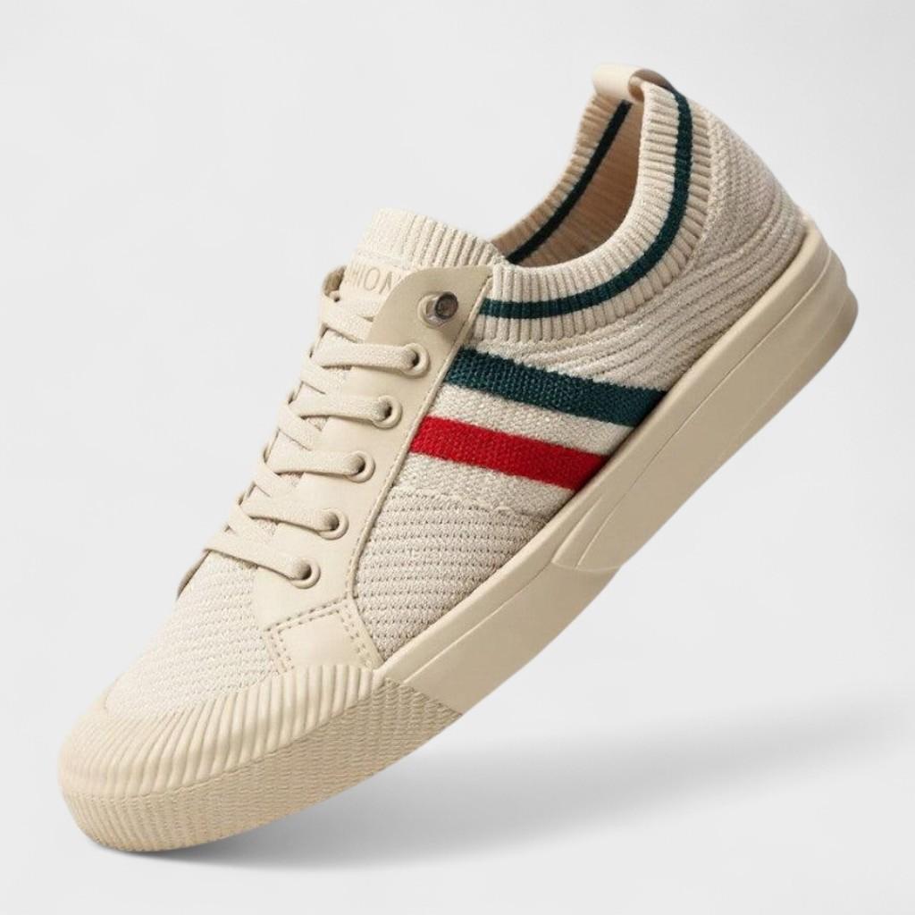 Fons | Gebreide sneakers met contraststrepen