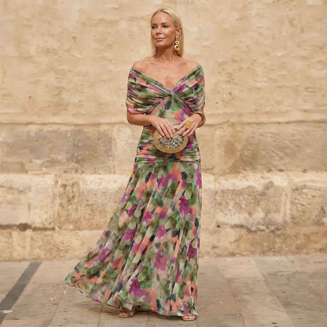 Kelsey | Elegante Kleurrijke Jurk