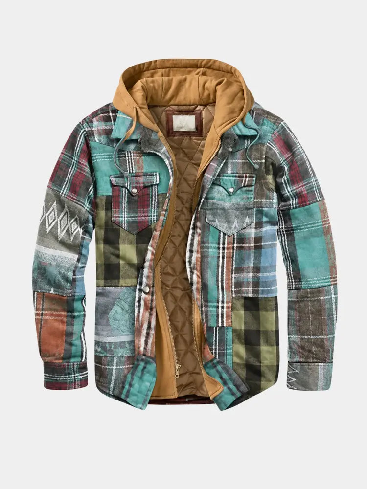Jelmer | Patchwork jas met ruitdessin