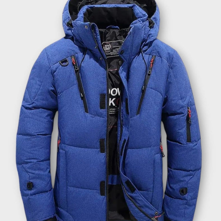 Joris | Oranje winterparka met capuchon