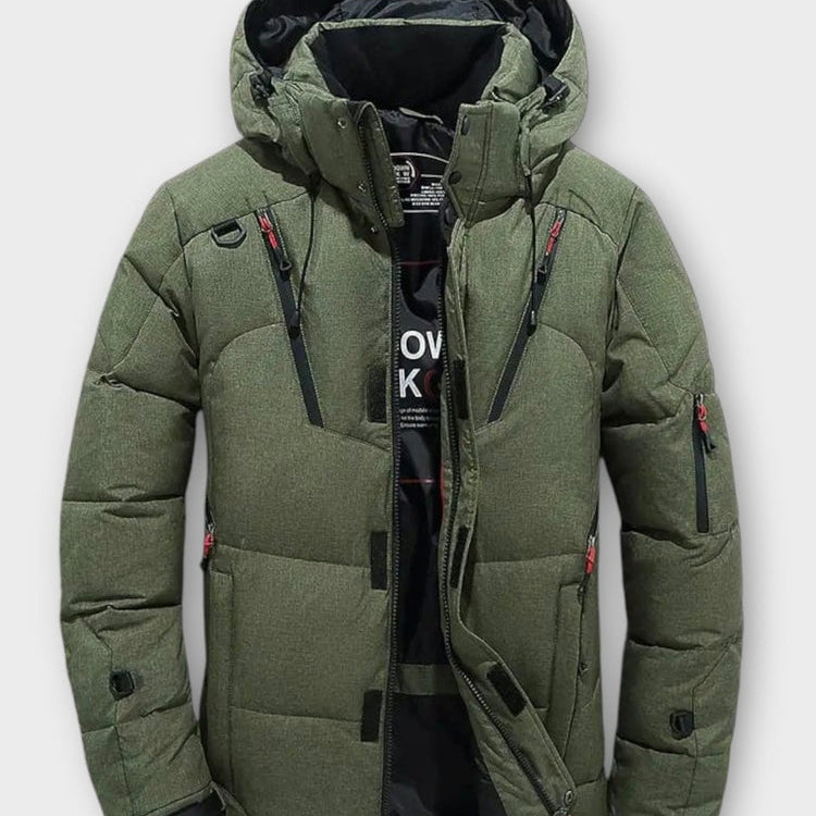 Joris | Oranje winterparka met capuchon