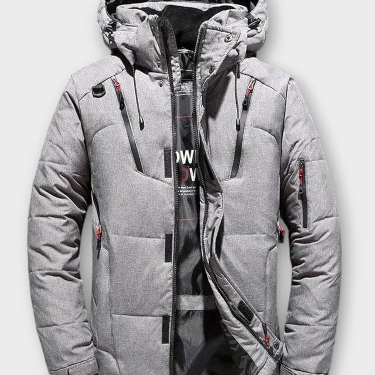 Joris | Oranje winterparka met capuchon