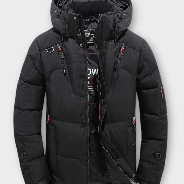 Joris | Oranje winterparka met capuchon