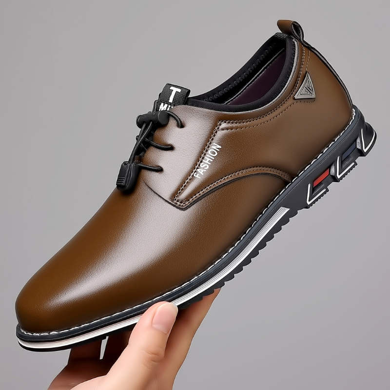 Karst | Zwarte derbyschoenen met glanzende afwerking