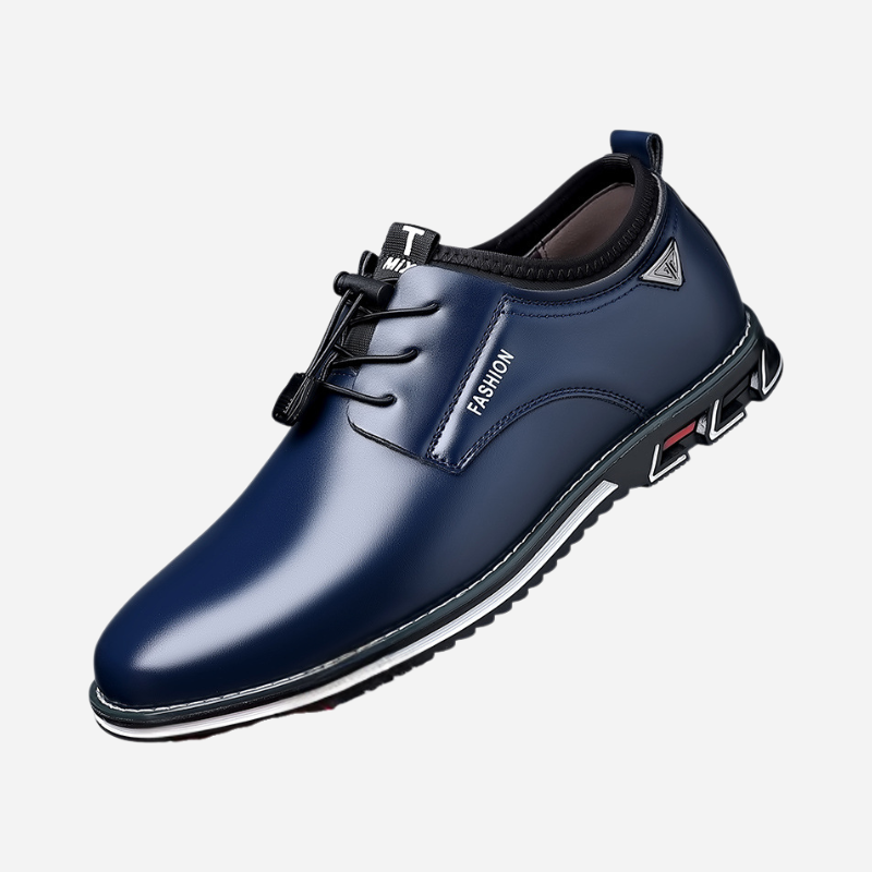 Karst | Zwarte derbyschoenen met glanzende afwerking