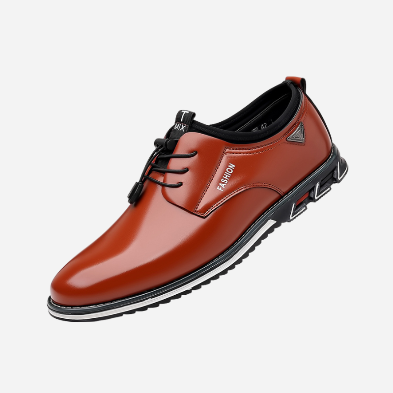 Karst | Zwarte derbyschoenen met glanzende afwerking
