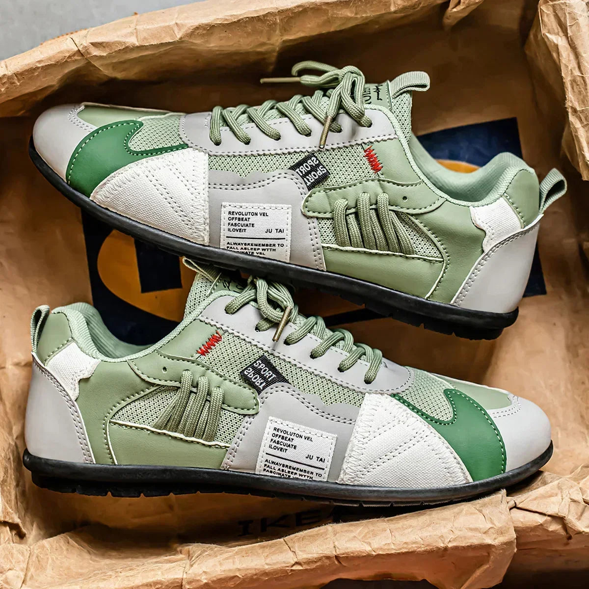 Lennard | Retro sneakers met kleurvlakken