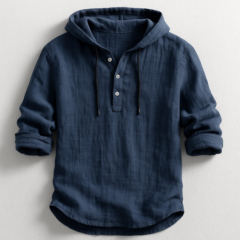 Noud | Marineblauw casual overhemd