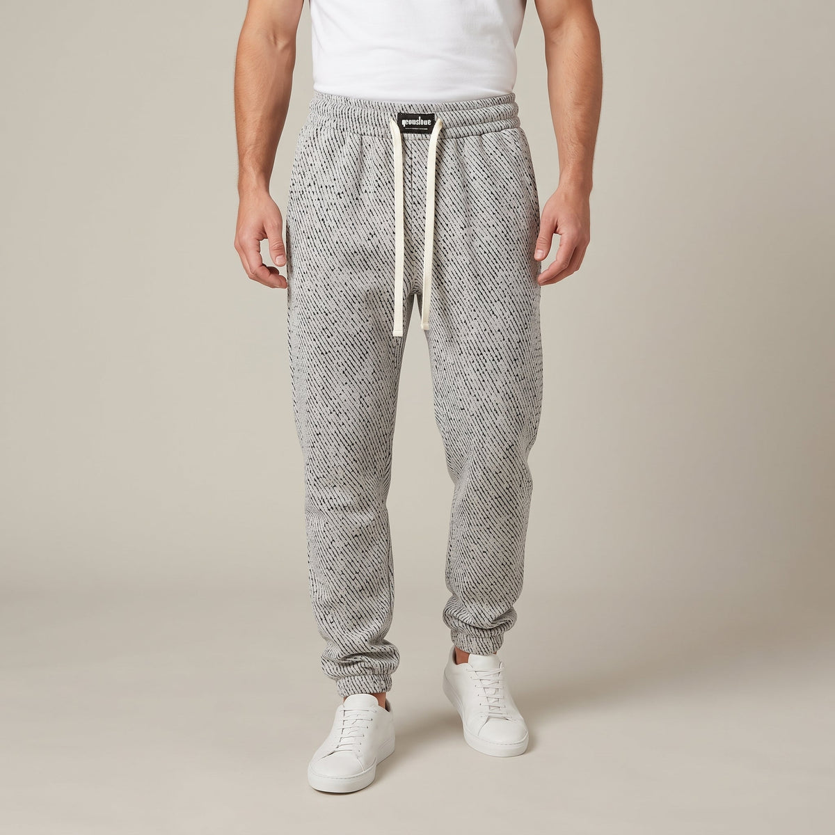 Felix | Gebreide joggingbroek met structuur