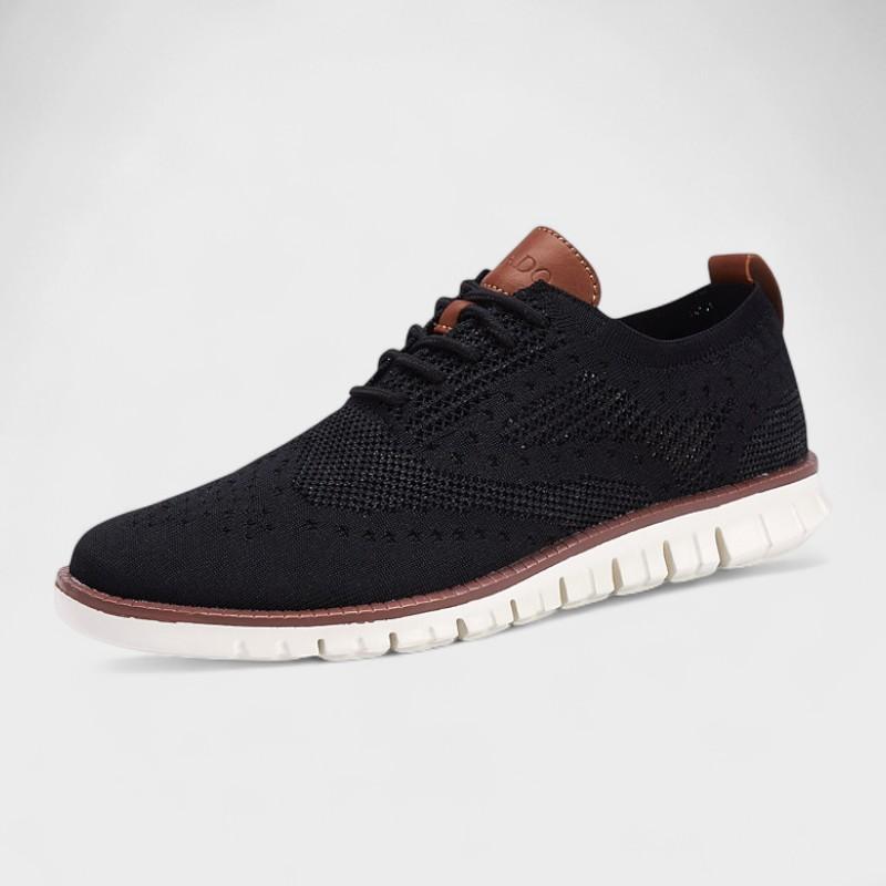 Twan | Zwarte gebreide sneakers